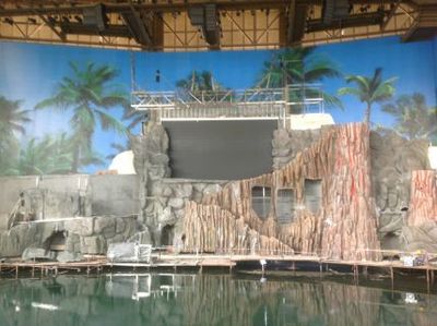 珠海长隆海洋世界海豚显示屏316L不锈钢结构